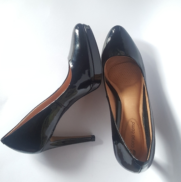 Corso Como black patent leather platform heels - Picture 2 of 8
